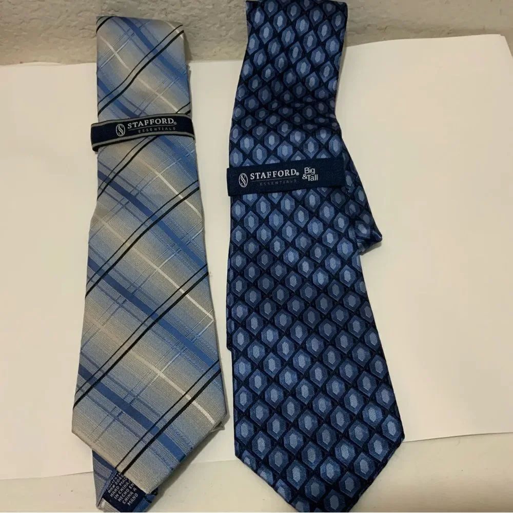 New lot of 2 Stafford Men's Neck Ties